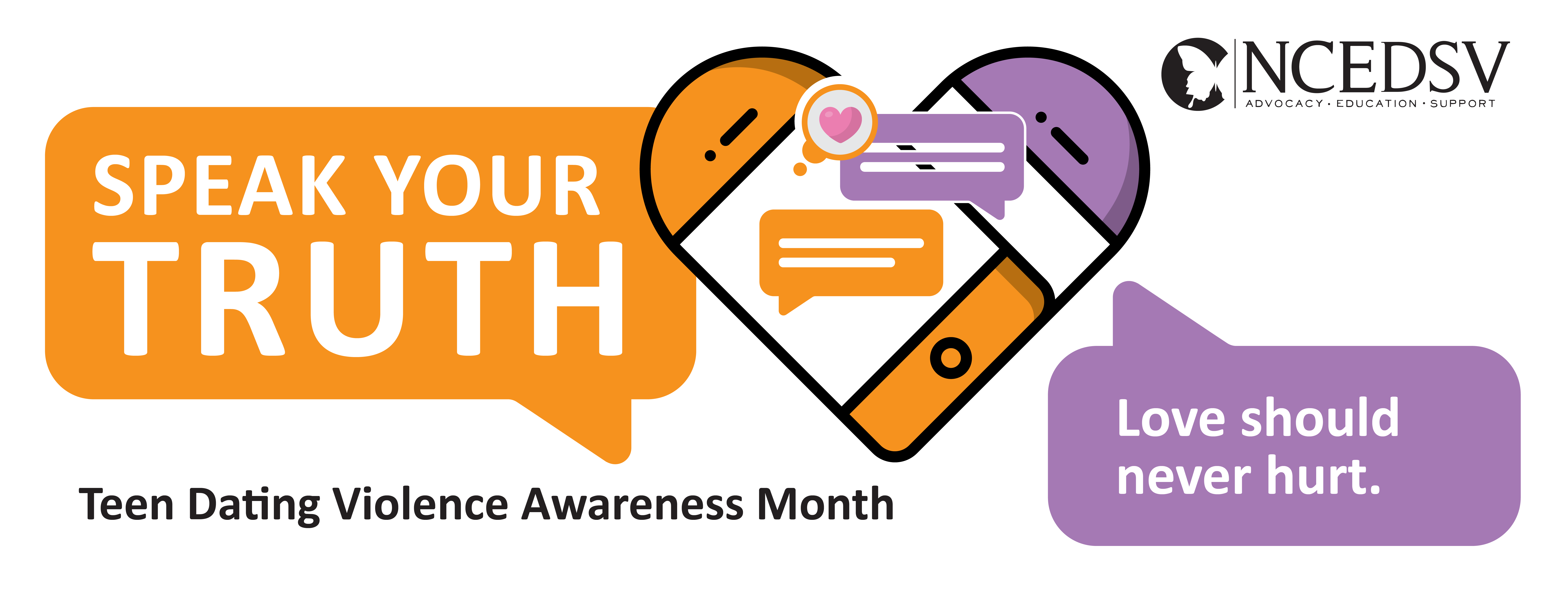 Logo for Teen Dating Violence Awreness Month 2025
