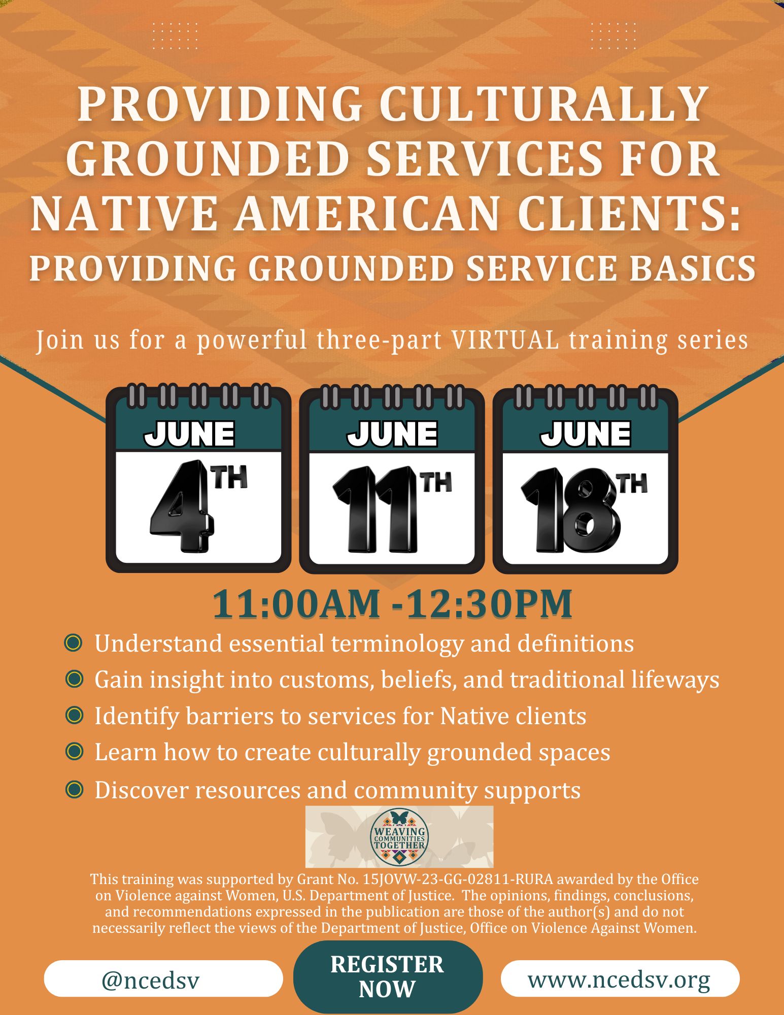 Tribal Training flyer