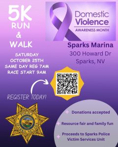 DVAM flyer for 5k Run/Walk