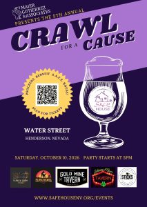 Crawl for a Cause fundraiser flyer for Safe House